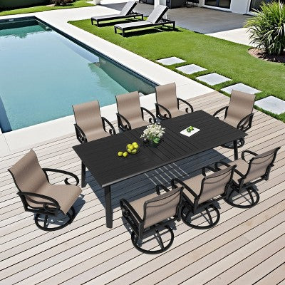 Large Aluminium Outdoor Dining Set for Six to Ten