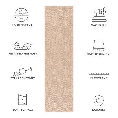 Natural Indoor Outdoor Runner Rug 66x152 cm Sisal