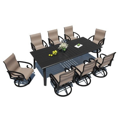 Large Aluminium Outdoor Dining Set for Six to Ten