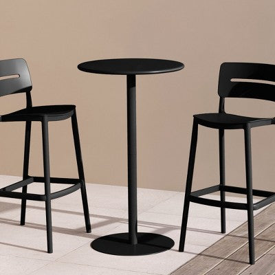 Adjustable Round Metal Bar Table Height Up to 105 cm
